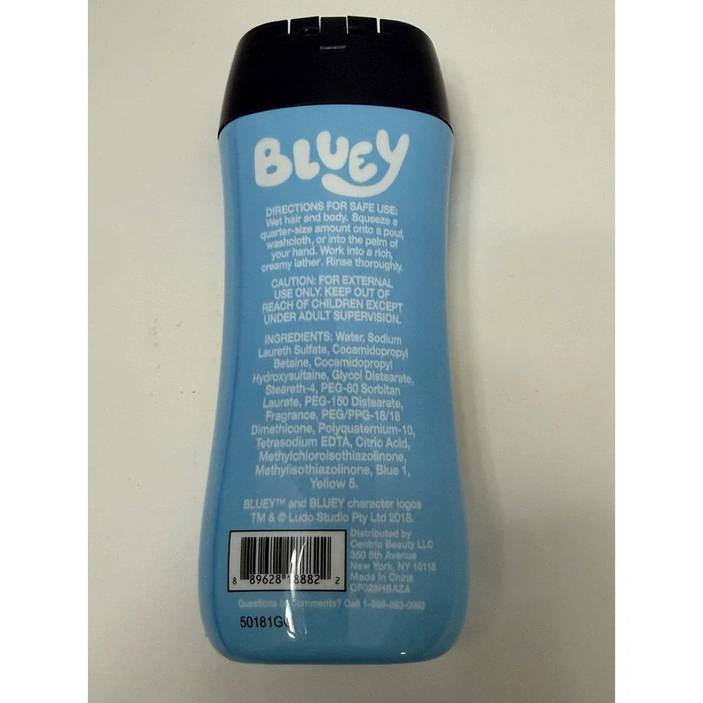Bluey 3-in-1 Body Wash Shampoo & Conditioner Bath-Time Berry‎ Scent 8 fl oz